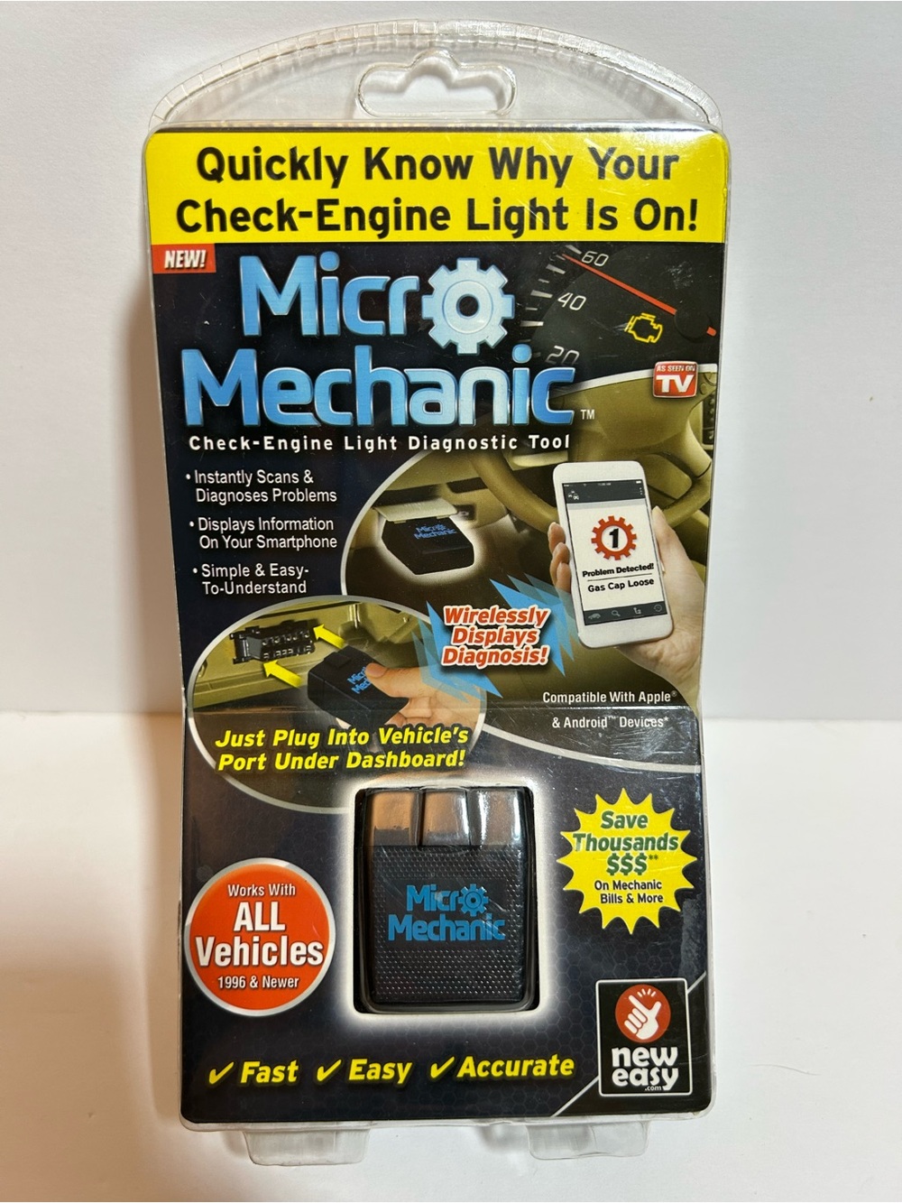 Micro mechanic Check-Engine Light Diagnostic Tool - Black